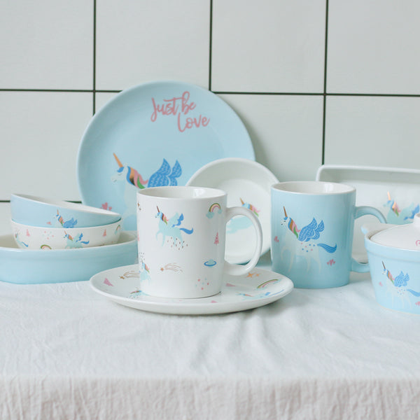 1pc Unicorn Ceramic Dinner Dishes Plates Bowl Baking Tray Porcelain Tableware Food Container Dinnerware Set Crockery - nicpigeon