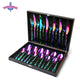 24 PCS Stainless Steel Dinnerware Set Rainbow Colorful Silverware Tableware Cutlery Spoon Flatware Set Hotel Party Supplies Gift - nicpigeon