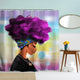 African Woman 3D  72"W x 72"L Shower Curtains Polyester Fabric Bathroom Bath Curtains Waterproof Cortinas Hook Genuine - nicpigeon