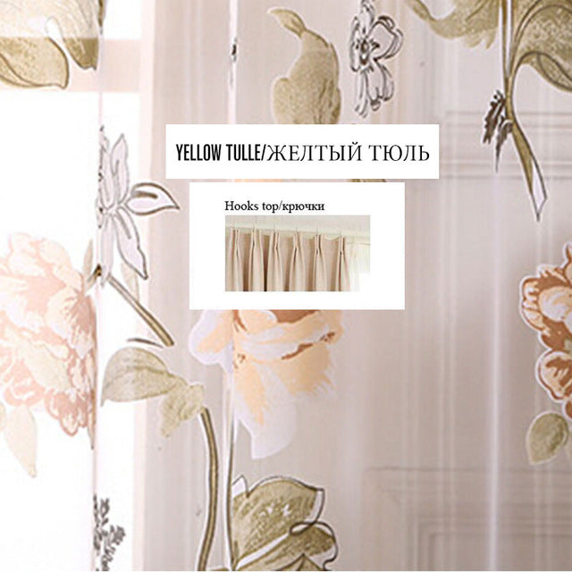 Best home decor floral window blackout curtains for living room the bedroom modern tulle curtains for window treatment blinds - nicpigeon