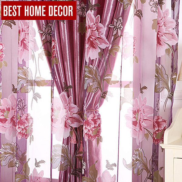 Best home decor floral window blackout curtains for living room the bedroom modern tulle curtains for window treatment blinds - nicpigeon