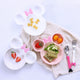 Cute Mickey Mouse Ceramics Plate Dishes Spoon Cartoon Baby Kids Fruit Bowl Tableware Baby Lunch Food Container Dinnerware Set - nicpigeon