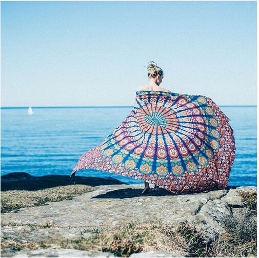 New Indian Mandala Tapestry Hippie Home Decorative Wall Hanging Bohemia Beach Mat Yoga Mat Bedspread Table Cloth 210x148CM - nicpigeon