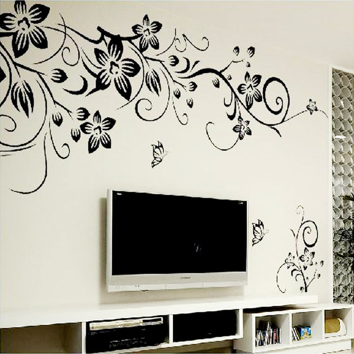 Hot DIY Wall Art Decal Decoration Fashion Romantic Flower Wall Sticker/ Wall Stickers Home Decor 3D Wallpaper Free Shipping - nicpigeon