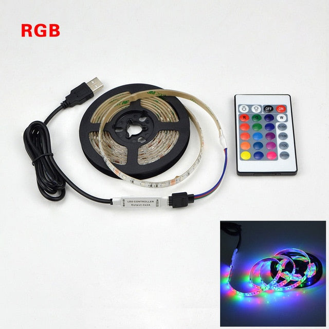 5V USB Power LED Strip light RGB 2835 3528 SMD HDTV TV Desktop PC Screen Backlight & Bias lighting 1M 2M 3M 4M 5M NOT Waterproof - nicpigeon