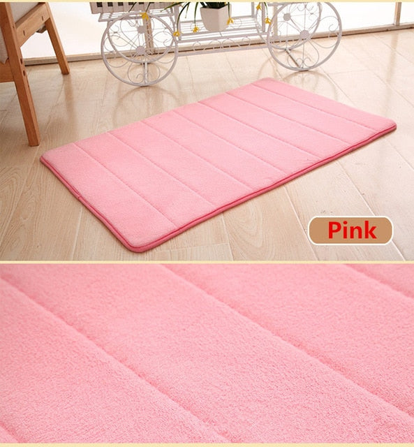 40*60cm Bath Mat Bathroom Carpet Water Absorption Rug Shaggy Memory Foam Bathroom Mat Set kitchen Door Floor tapis salle de bain - nicpigeon