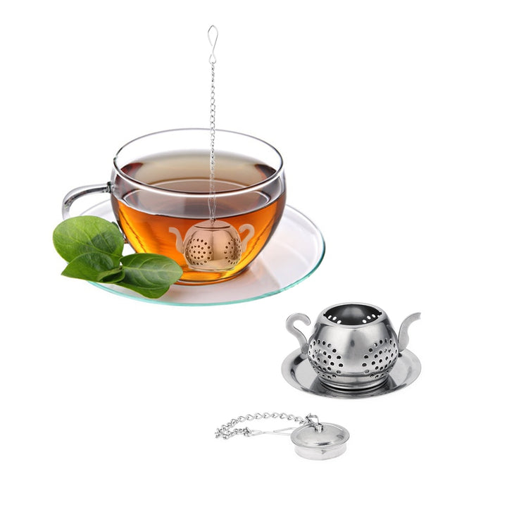 Stainless Steel Tea Infuser Teapot Tray Spice Tea Strainer Herbal Filter Teaware Accessories Kitchen Tools tea infuser - nicpigeon