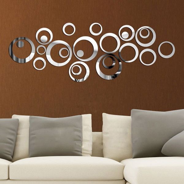 DIY Circles Wall Mirror Stickers Vinyl Art Mural Wall Sticker Room Decoration Sofa TV Background  Home Wall Decor Dropshipping - nicpigeon