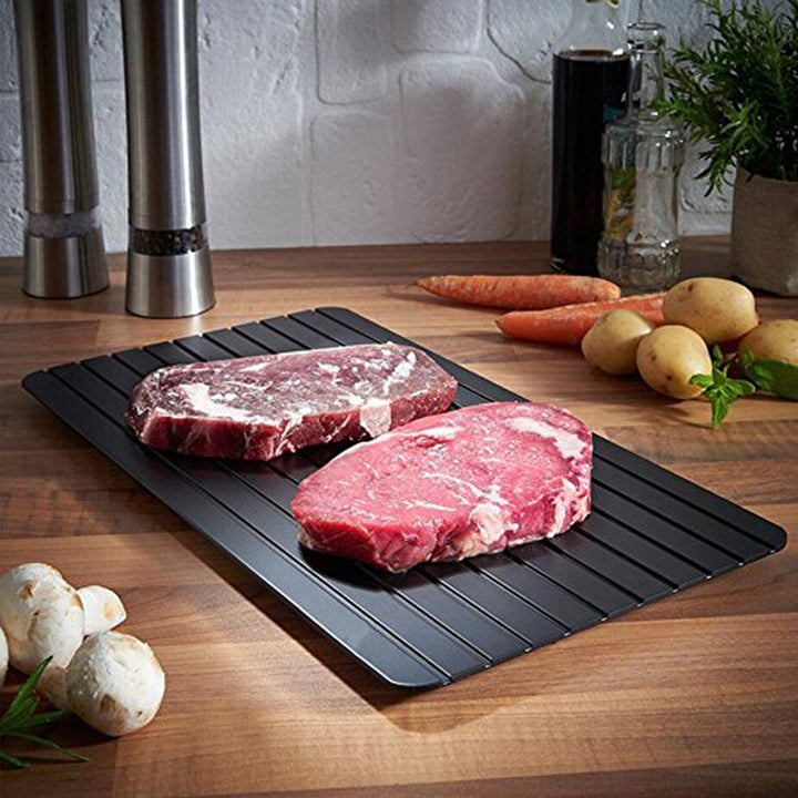 Fast Aluminium Alloy Defrosting Tray Thaw Frozen Meat Fish In Minutes Heating Tray Defroster No Electricity Chemicals Microwave - nicpigeon