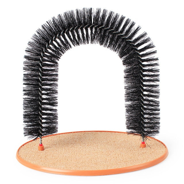 Pet Products Good Arch Pet Cat Self Groomer With Round Fleece Base Cat Toy Brush Toys For Pets Scratching Devices - nicpigeon