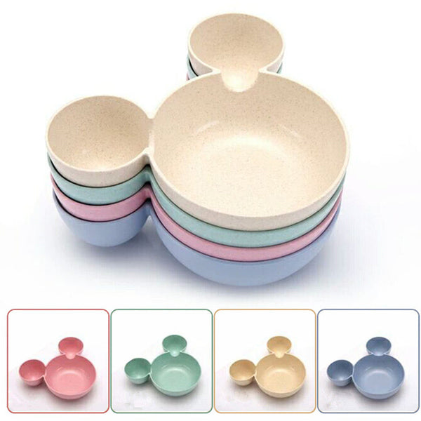 Kids Bowl Dinnerware set Cartoon Creative Plate child Plastic Tableware Lovely Lunch Tray Dishs - nicpigeon
