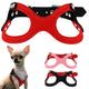 Soft Suede Leather Small Dog Harness for Puppies Chihuahua Yorkie Red Pink Black Ajustable Chest 10-13" - nicpigeon