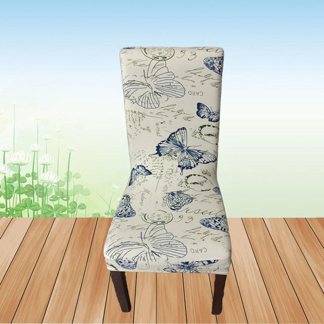 Meijuner Flower Printing Removable Chair Cover Big Elastic Slipcover Modern Kitchen Seat Case Stretch Chair Cover For Banquet - nicpigeon