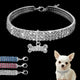 Bling Rhinestone Dog Collar Crystal Puppy Chihuahua Pet Dog Collars Leash For Small Medium Dogs Mascotas Accessories S M L Pink - nicpigeon